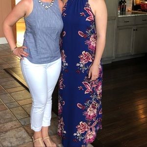 Blue floral maxi